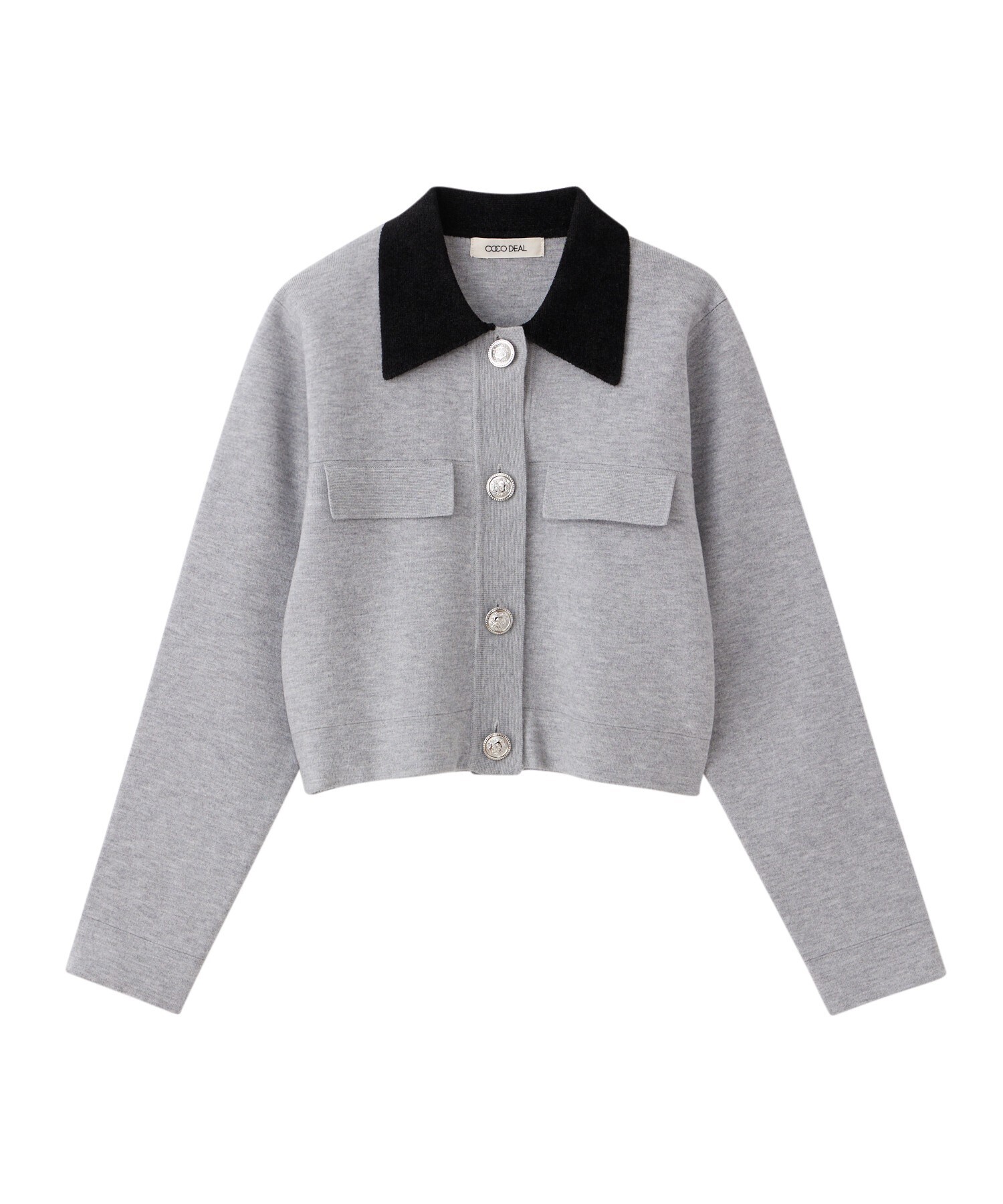 COCODEAL モールカラーダブルフェイスニットジャケット