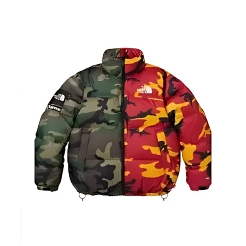 Supreme × THE NORTH FACE Split Nuptse Jacket "Camo"