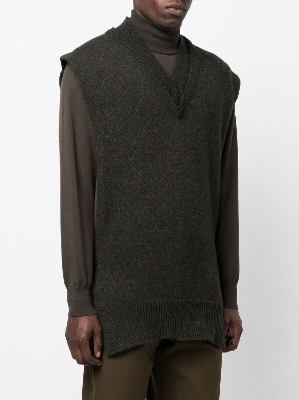 Maison Margiela メゾン・マルジェラ リブトリム Vネックトップ