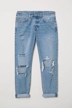 H&M Boyfriend Low Ripped Jeans