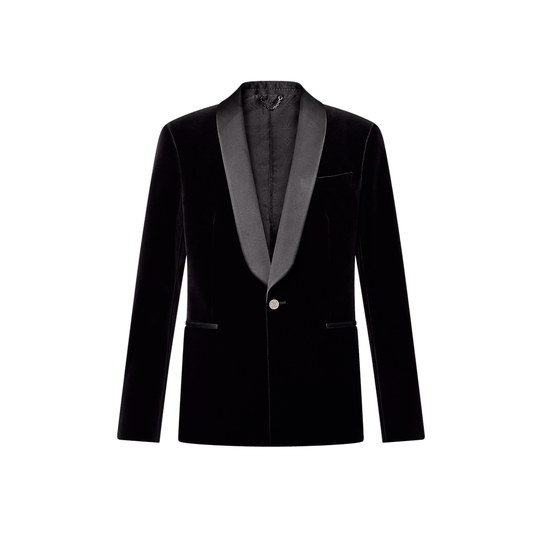LOUIS VUITTON シングルブレステッドベルベットタキシードジャケット
