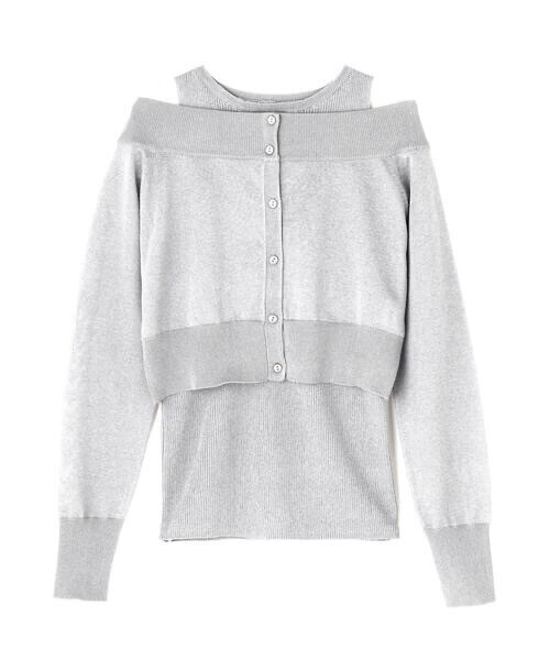NATURAL BEAUTY BASIC 【BLANC】オフショルクロップドアンサンブル