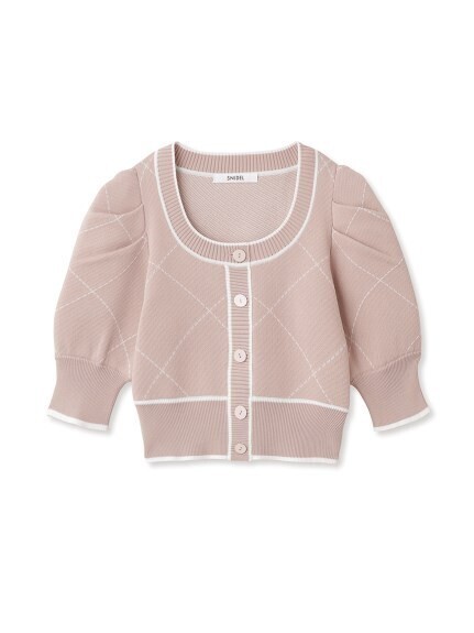 SNIDEL 【WEB限定カラーあり】バイカラークロップドニットプルオーバー