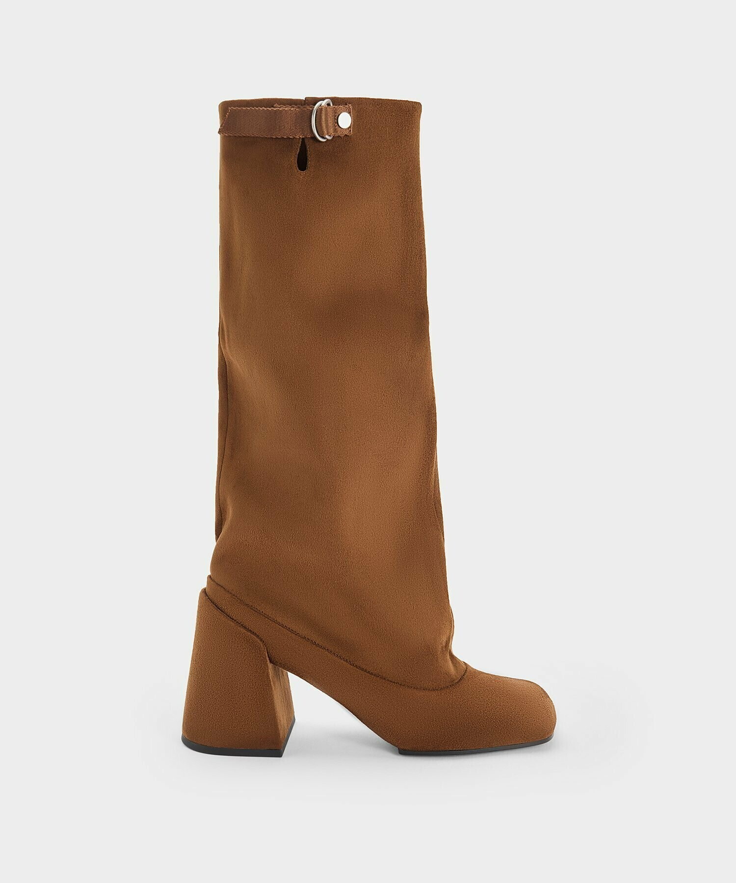 CHARLES & KEITH Robbie ロビー スラウチーブロックヒールロングブーツ