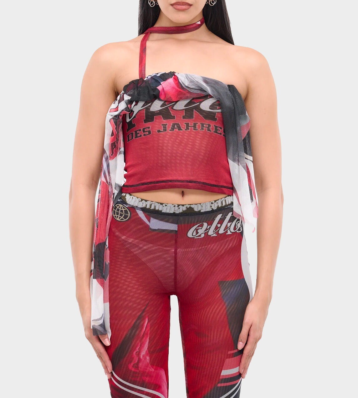 OTTOLINGER Soccer Print Mesh Tube Top