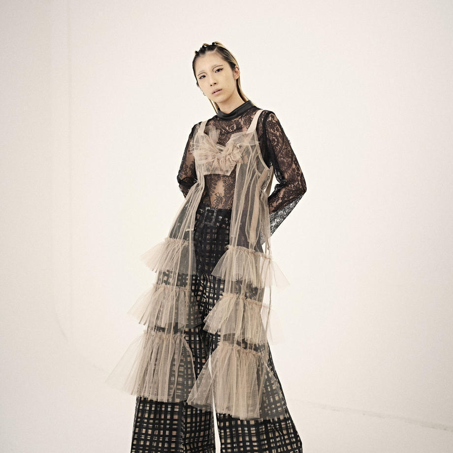 SHIROMA 23S/S tulle long bustier