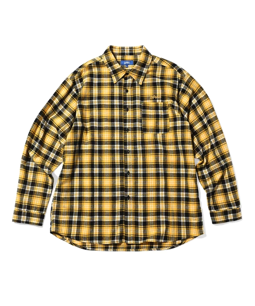 LFYT LFYT - SCRIPT LOGO PLAID FLANNEL SHIRT