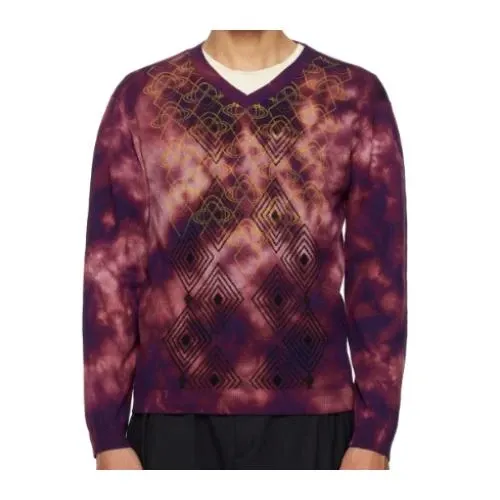 KIKO KOSTADINOV Purple Hatha V-Neck Knit Sweater