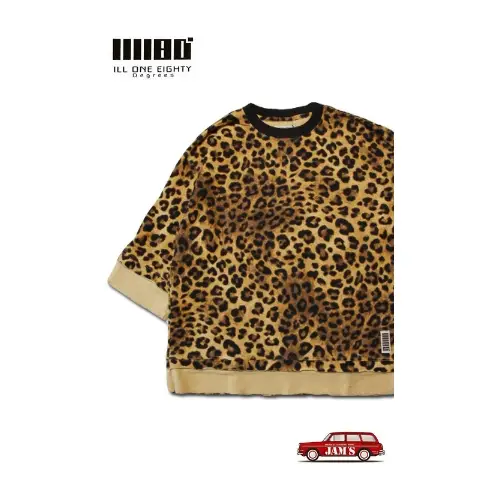 ILL180° LEOPARD SWEAT SHIRT CUT OFF イルワンエイティ レオパード スウェット