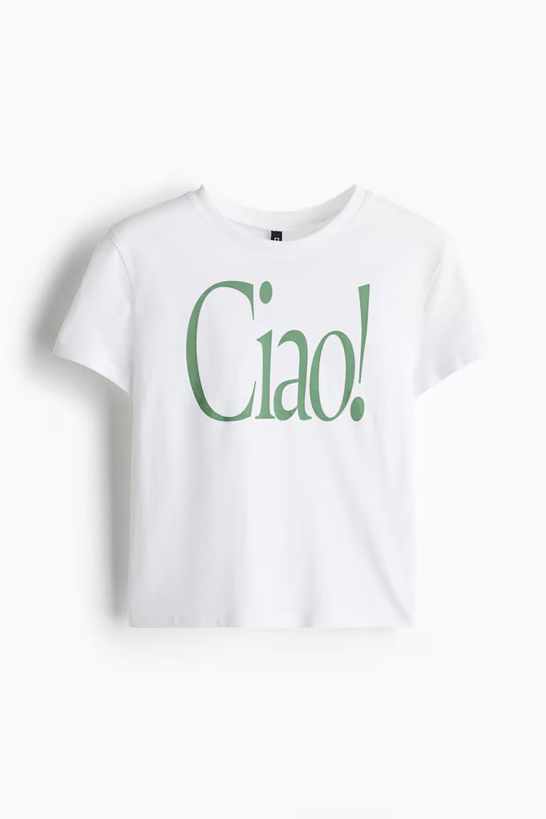 H & M プリントTシャツ