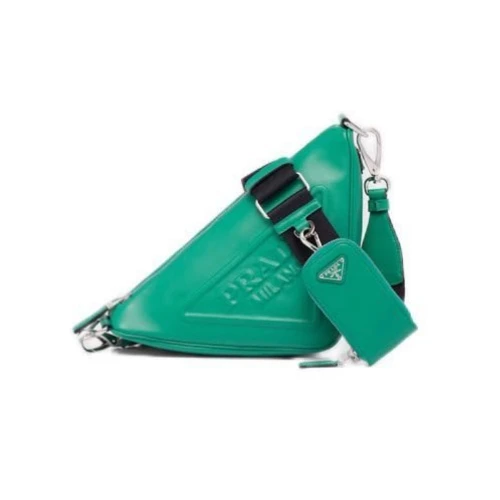 PRADA Triangle leather shoulder bag