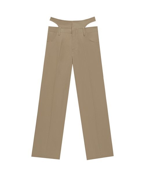 INSTANTFUNK Cutout Straight Pants