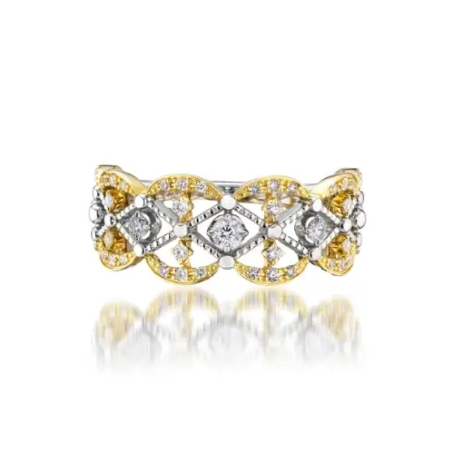 Star Jewelry K18 Pt950 リング VINTAGE LACE