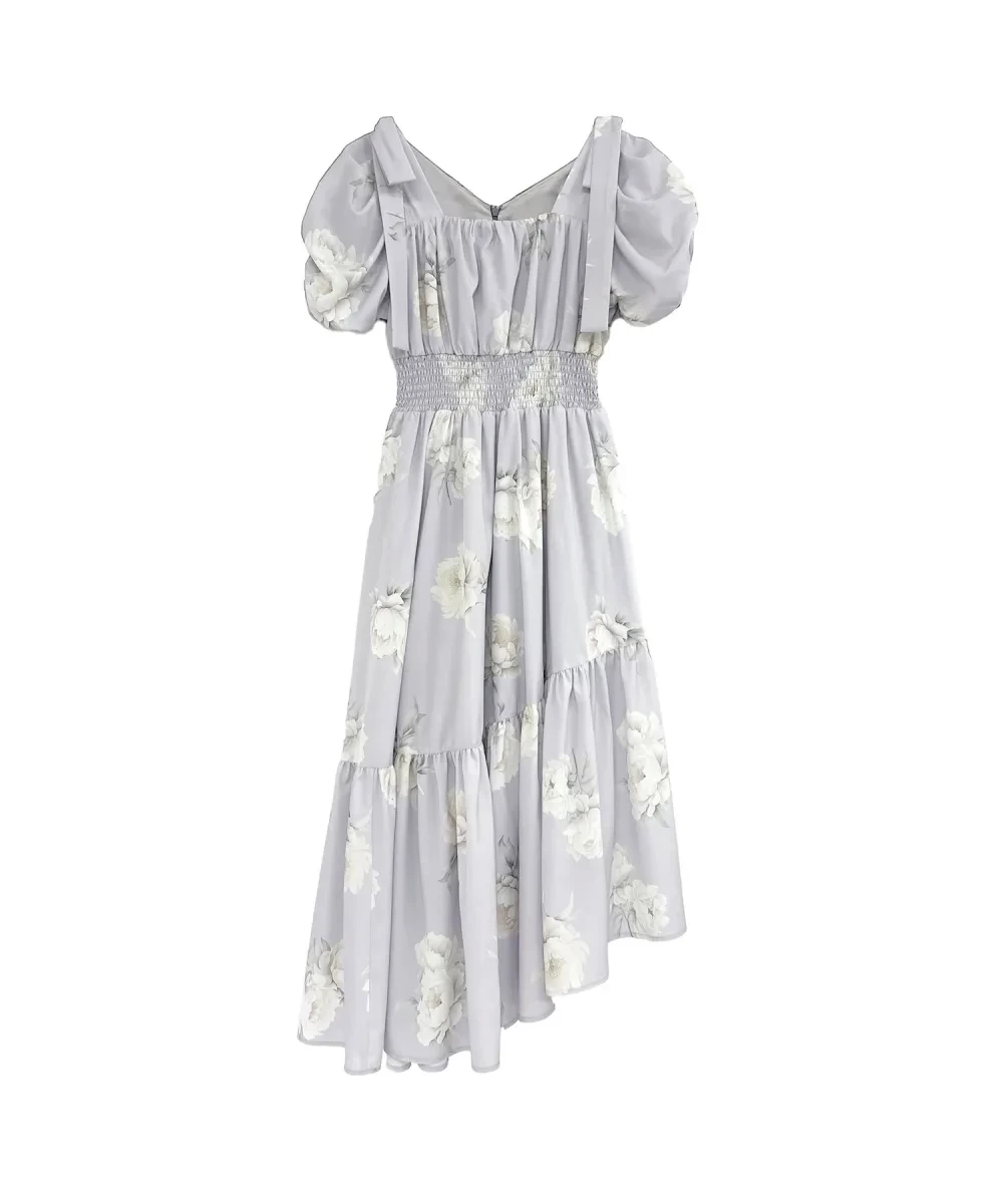 Rosé Muse 2way sleeve floral dress