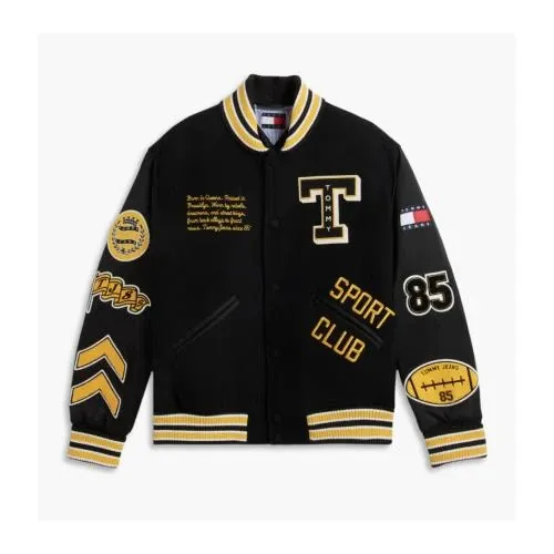 Tommy Jeans Wool Blend Letterman Varsity Jacket