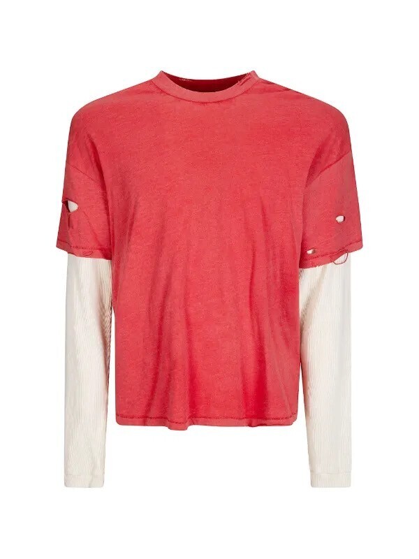 Stockholm Surfboard Club distressed layered T-shirt