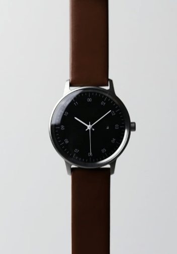sazare SK01 / SS SILVER HONING FINISH / BLACK DIAL