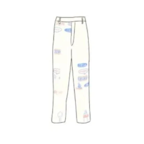 HYSTERIC GLAMOUR HYSTERIC FANTASTIC柄スクラッチ テーパードパンツ