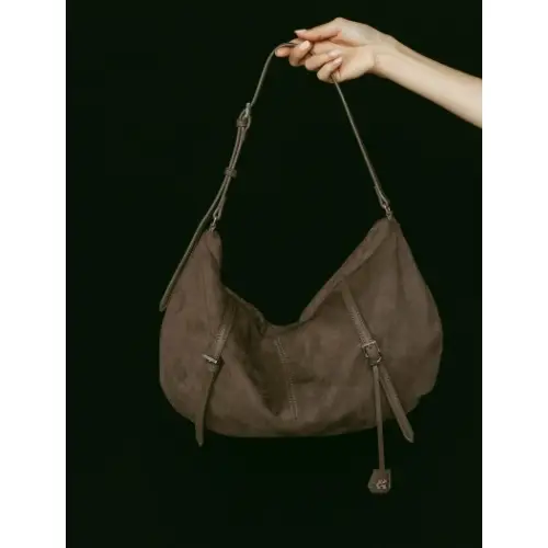 Knuth Marf suede moon bag
