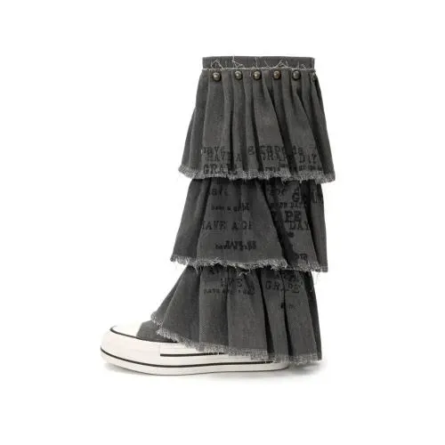 GRAPE Canvas Platform Long Boots