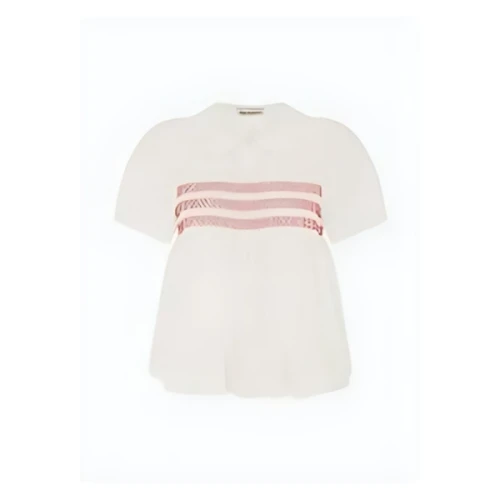 Molly Goddard Iwona Blouse White Red
