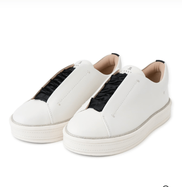 LANVIN COLLECTION サテンモチーフスリッポンスニーカー