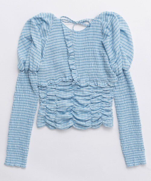 MAISON SPECIAL 2way Puff Sleeves Gathered Blouse