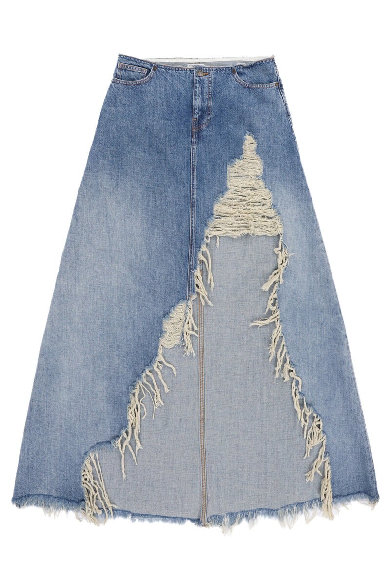 GUESS USA GUSA OPEN FRONT DENIM SKIRT