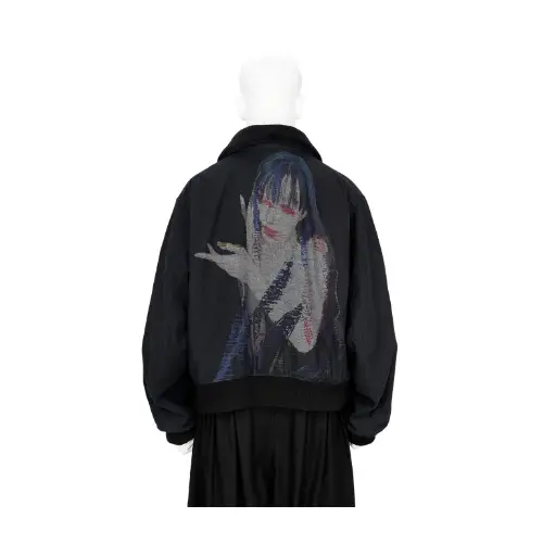 Yohji Yamamoto POUR HOMME LADY PRINT DENIM BLOUSON