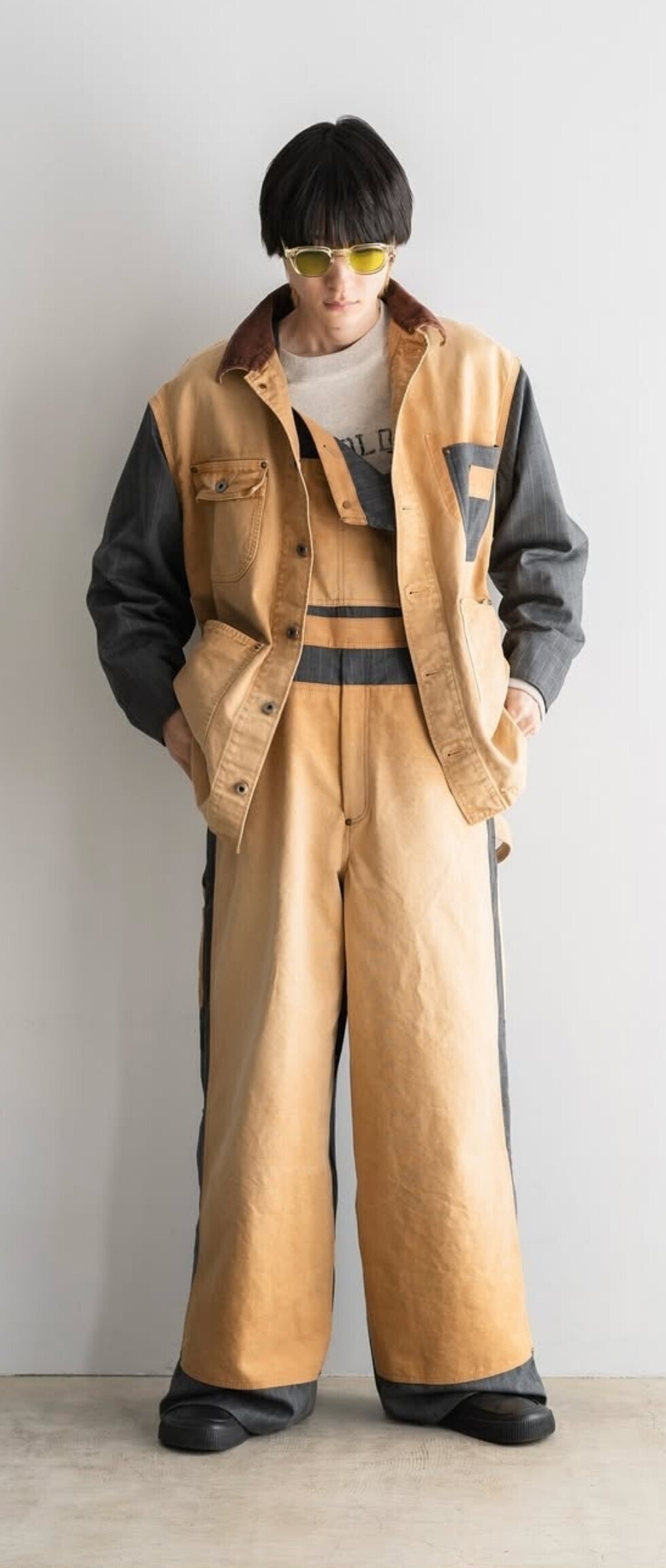 khoki Vintage Effect Work Jacket