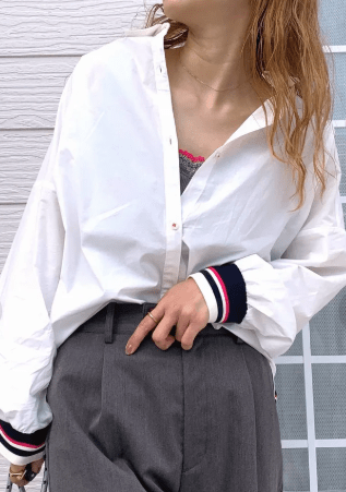 Q リブドッキングシャツ