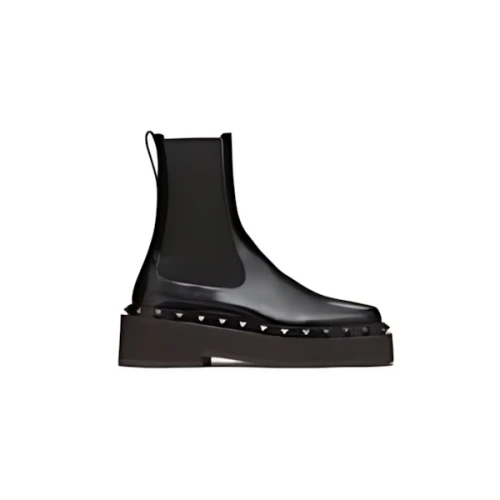 VALENTINO M-Way Rockstud レザーチェルシーブーツ