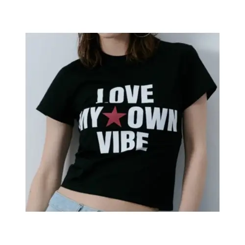 JUST A NOON ストレッチロゴプリントTシャツ