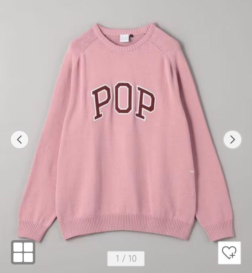 POP TRADING COMPANY アーチ ニット ローズ