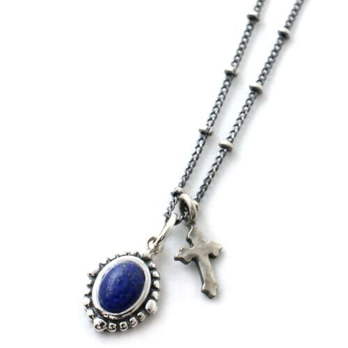 Vantique RAPIS & CROSS NECKLACE