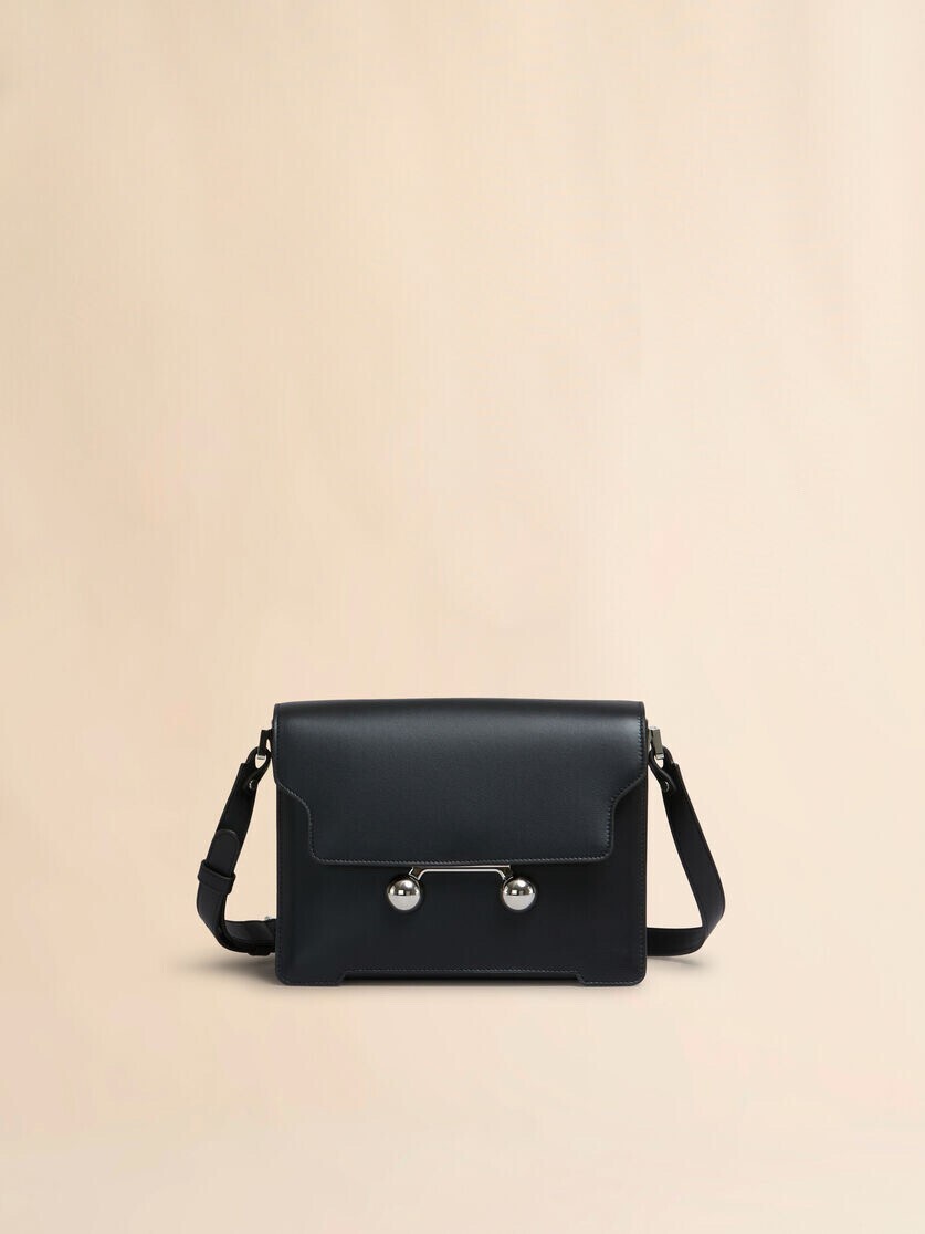 MARNI ブラック レザー製 Trunkaroo ミディアムショルダーバッグ