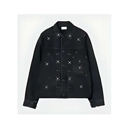 TANAKA THE JEAN JACKET BLACK & SILVER STARS