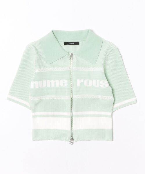 EMODA PLATING LOGO LACE HALF KNIT