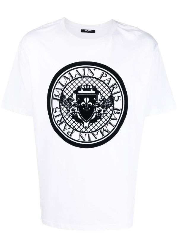 BALMAIN graphic print cotton T-shirt