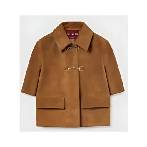 GUCCI Suede jacket with Horsebit