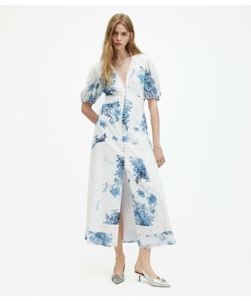 ALLSAINTS DINAH LACE DEKORAH FLORAL MAXI DRESS