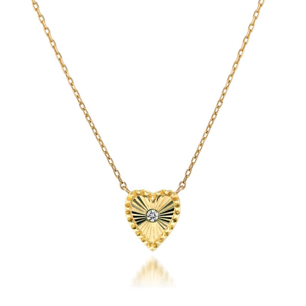 STAR JEWELRY K10 ネックレス ETCHED HEART