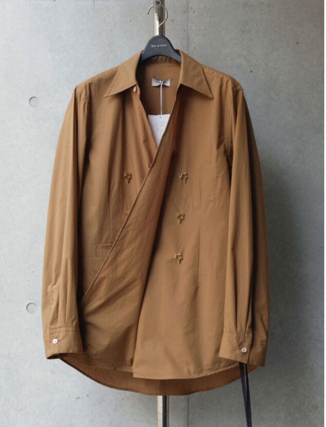 BED J.W. FORD "Overlap Pullover Shirts" - BEIGE