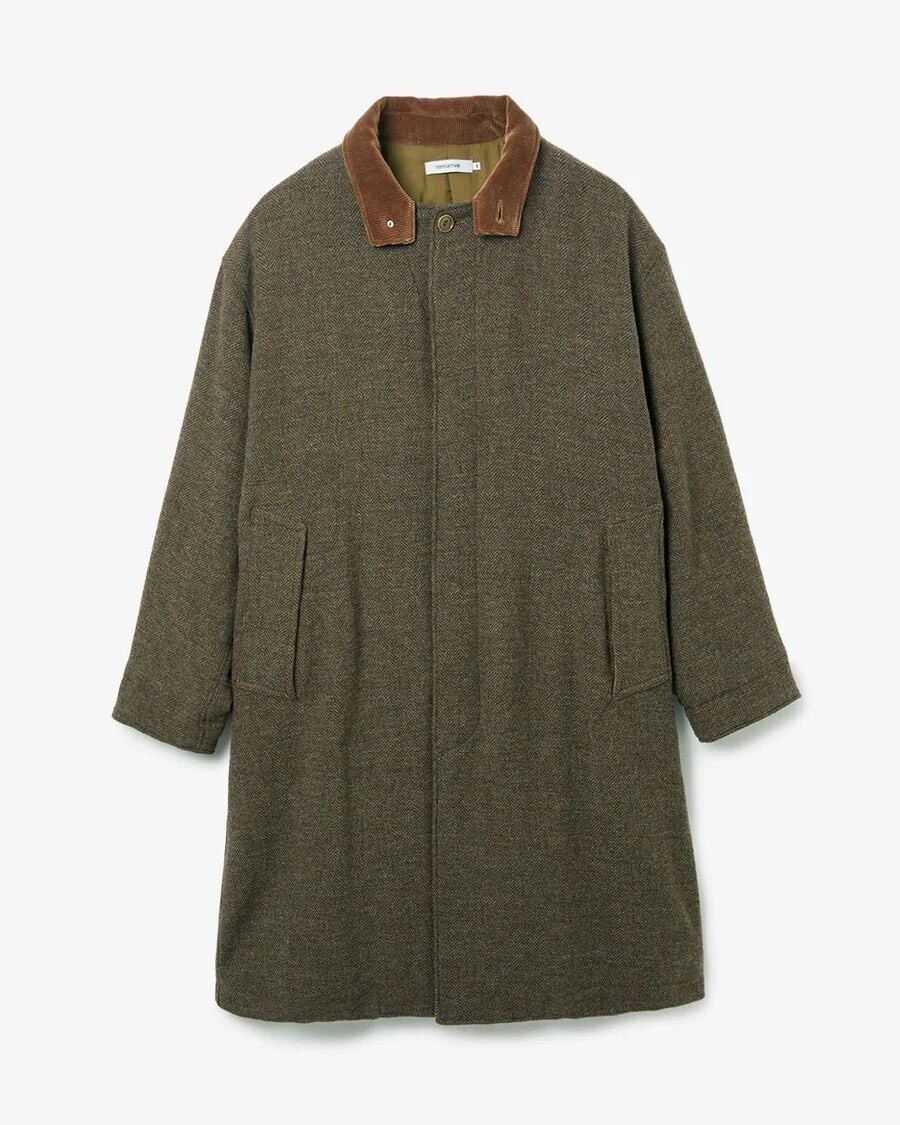 nonnative WANDERER LONG PUFF COAT WOOL HERRINGBONE WITH WINDSTOPPER®