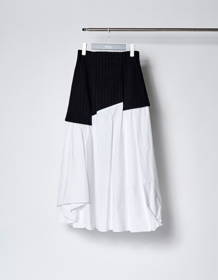 RUMCHE Knit Bonding Typewriter Skirt
