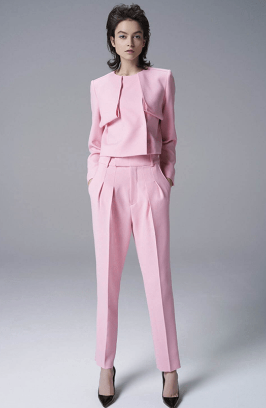 AKIKO OGAWA. ピンクジャケット 23AW スポンジジョーゼット