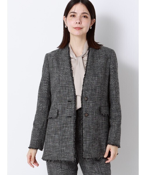 SUIT SQUARE ノーカラージャケット