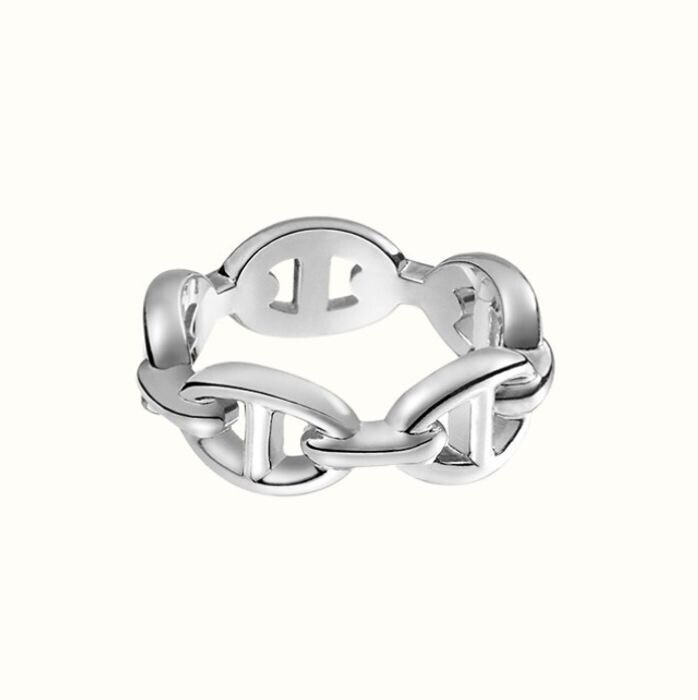 HERMES シェーヌダンクル シルバー リング