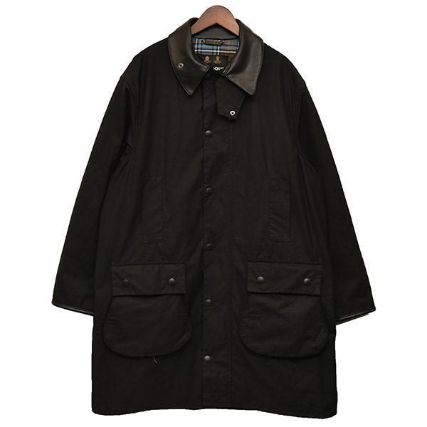 Barbour 襟フェイクレザーオイルドコート