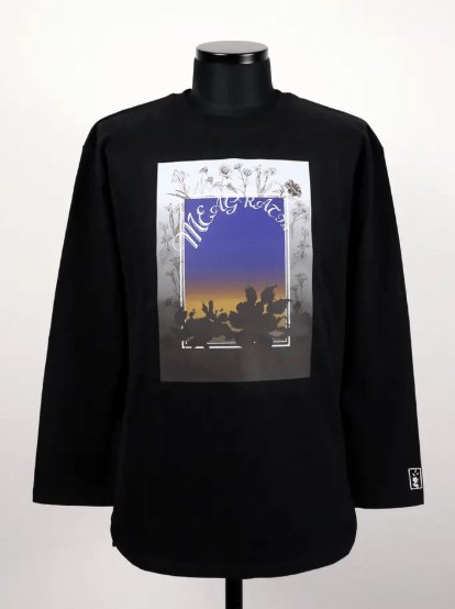meagratia プリント ロングスリーブ Tシャツ